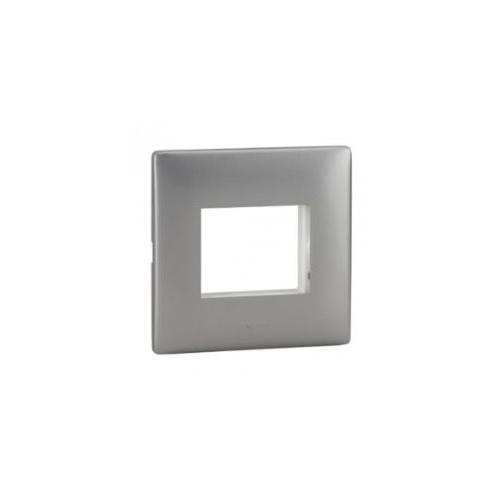 Legrand Mylinc 2M Silver Alu Cover Plate, 6763 81